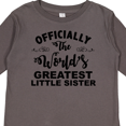 thumbnail image 4 of Inktastic Officially The World's Greatest Little Sister Girls Long Sleeve Toddler T-Shirt, 4 of 5