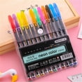 thumbnail image 2 of Markers, Tyeign Flash Pen Fluorescent Marker Pen Marker Pen Student Account Pen Color Neutral Pen 12 Color Set 2Ml Highlighters No Bleed Highlighters Yellow Highlighter Markers, 2 of 9