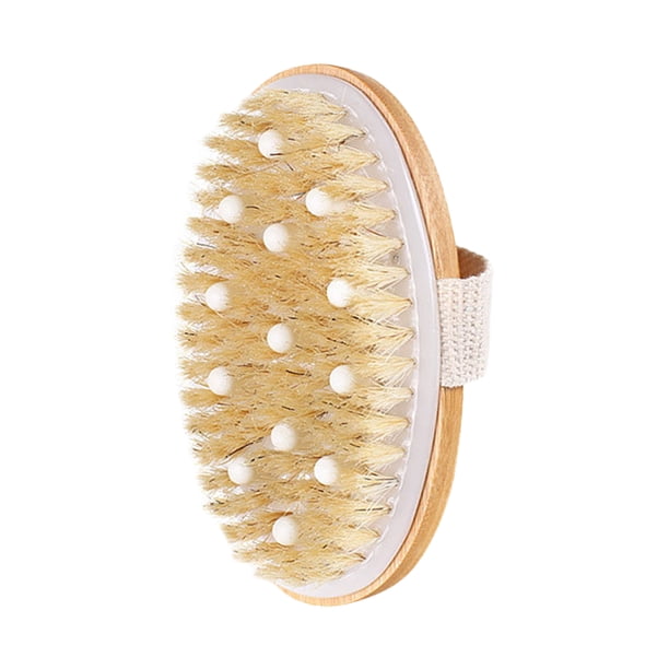 Cepillo de madera para masaje de espalda, masajeador de piel elíptico antideslizante, accesorios de baño