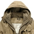 thumbnail image 6 of IYTR Men's Winter Warm Hooded Coats Solid Color Long Sleeve Thicken Fleece Jackets Parkas Outwear with Pockets Khaki XL, 6 of 6