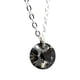 thumbnail image 2 of Juego de aretes y cadena con dije corte Xilion, plata mexicana ley .925, Plata media noche, 2 of 4