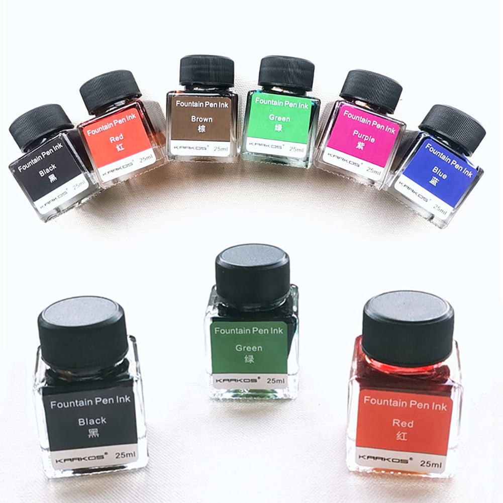 25ml 6 Colors Non-Carbon Glitter Calligraphy Painting Drawing Fountain ...