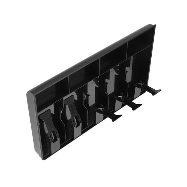 Five Grid Supermarket Cash Box,Five Grids Cash Drawer Register Insert Coin Tray Cashier Tidy Storage Safe Box