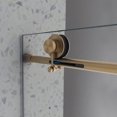 thumbnail image 4 of Brushed Gold Frameless Shower Door with 70MM 304 Stainless Steel Pulleys, Adjustable Soft-Close, Nano Easy-Clean & Explosion-Proof Film | Fits 55-60.8" Spaces, 4 of 7