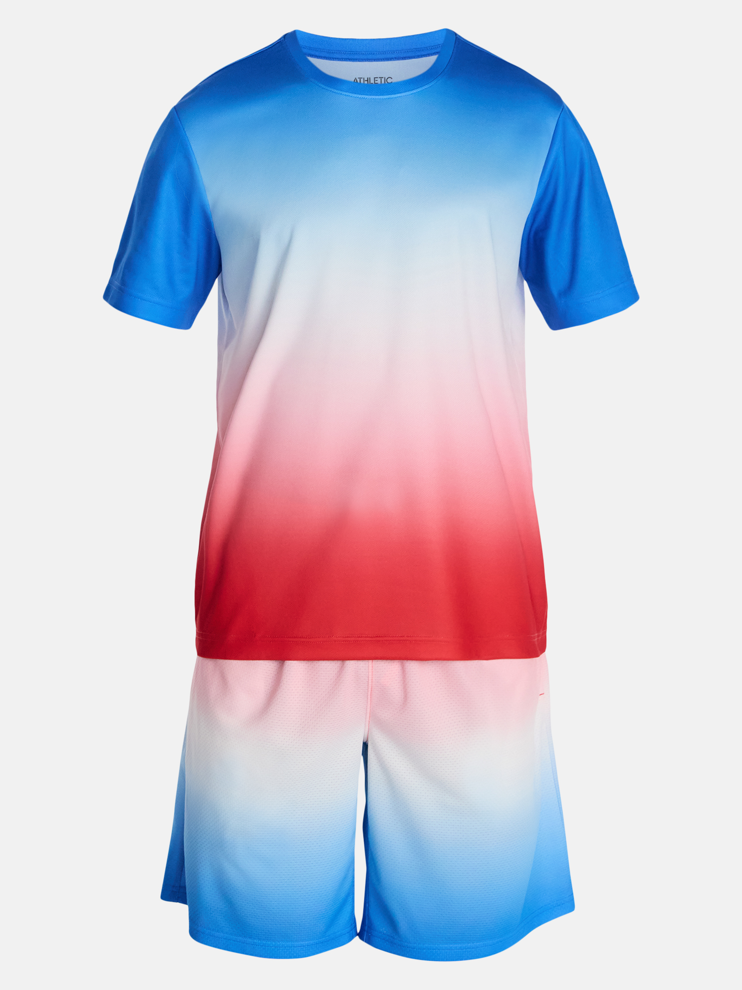 Camiseta de malla ombre America 250 para hombre y tallas grandes, tallas XS-4XLT 5
