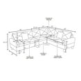 thumbnail image 3 of Hommoo Sofa Set,Massa Flannel 4-Piece Couch Living Room Sofa Set,Sectional Couches for Living Room,Apple-Green, 3 of 9