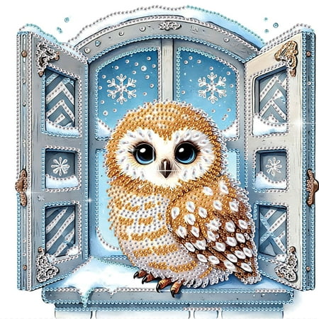 5D DIY Diamond Painting Kit Owl Special Diamond Shapes Handmade Artwork Suitable for Beginners and Adults For Home Wall Decor and Holiday Gifts