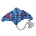 thumbnail image 4 of Indestructible Dog Toys for Aggressive Chewers - Plush Fish Dog Toys with Rope_Manta_Ray Dog ​​Chew Toy, Dog Squeaky Toys Chew Toys for Teething, Stuffed Animal Plush Toy for Dogs Gifts (Blue), 4 of 4