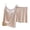 Beige, variant on Outfits for Women Padded Lightweight Solid Print Sleeveless Lapel Camisole And Shorts 2 Piece At Home Wear Women's Clothing Sets L