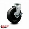 thumbnail image 2 of 6 Inch Glass Filled Nylon Swivel Caster with Roller Bearing and Brake SCC, 2 of 2