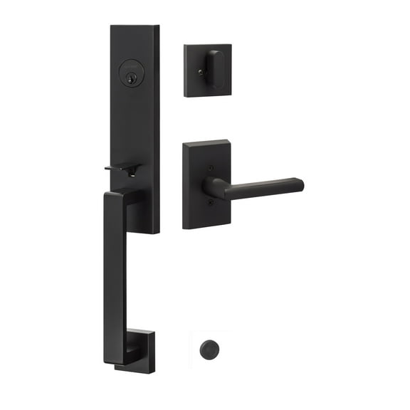 Sure-Loc Tn507-Ln Turin One Piece Single Cylinder Keyed Entry Handleset - Black
