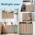 thumbnail image 6 of Beige Solid Color Sink Skirt 11"W x 13"L, Dustproof Under Sink Curtain Skirt for Bathroom Kitchen, Aesthetics Contemporary Luxury Adhesive Short Curtain Vanity Cover for Laundry Room Closet Shoe Rack, 6 of 8