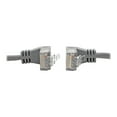 thumbnail image 2 of Eaton Tripp Lite Series Cat6 Gigabit Patch Cable Snagless Right-Angle UTP Slim Gray 1ft - Patch cable - RJ-45 (M) right-angled to RJ-45 (M) right-angled - 1 ft - UTP - CAT 6 - molded, snagless, stranded - gray, 2 of 4