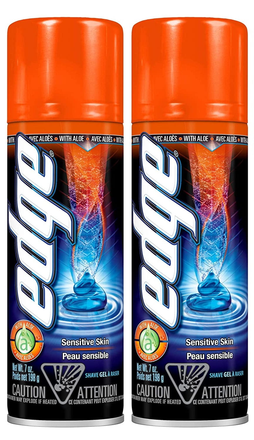 Edge Advanced Shaving Gel, Sensitive Skin With Aloe 7 Oz, 2 Pack