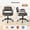 Gray, variant on ALLGOD Home Office Desk Chair with Arms & Wheels, 360° Swivel Adjustable Vanity Chair, Compact Rolling Task Chair for Home Office, Bedroom, Study, Brown