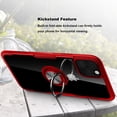 thumbnail image 6 of Designed for iPhone 11 Pro Max 6.5 inch Case, Carbon Fiber Design Clear Crystal Anti-Scratch Case with 360 Degree Rotation Ring Kickstand(Work with Magnetic Car Mount) for iPhone Pro Max,Red, 6 of 14