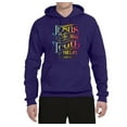 thumbnail image 2 of Jesus Is The Way John 14:6 Bible Verse Inspirational/Christian Unisex Graphic Hoodie Sweatshirt, Purple, X-Large, 2 of 3