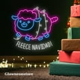 thumbnail image 3 of Glowneon Sheep Fleece Navidad Neon Sign, Sheep Christmas Led Light, Cute Sheep Light Neon, 3 of 4