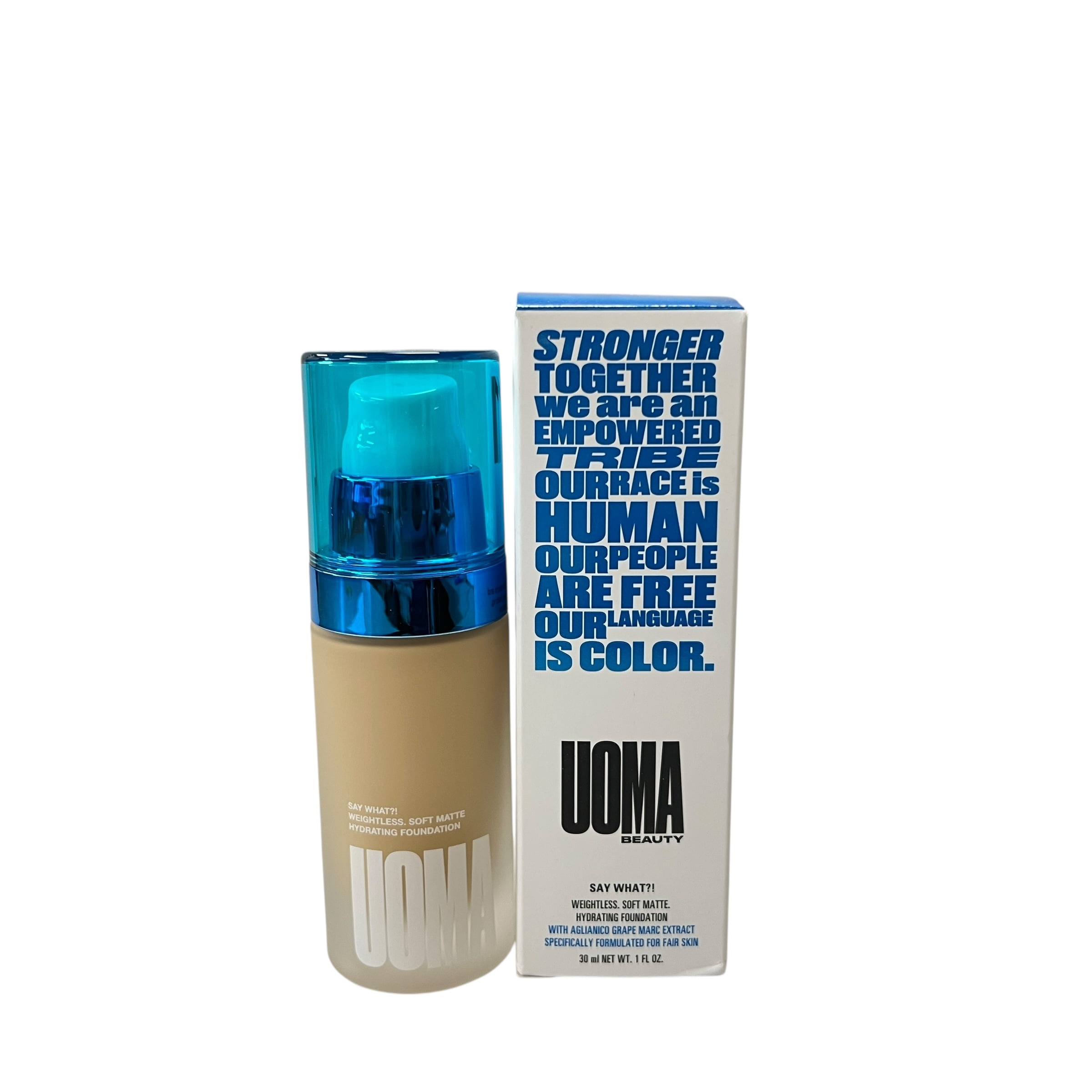 Uoma Beauty Say What?! Weightless Soft Matte Hydrating Foundation 1 fl oz Fair Lady T2N