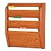 thumbnail image 3 of Wooden Mallet Solid Oak 3-Pocket Legal Size File Holder, Wall Mount File Organizer, Medium Oak, 3 of 3