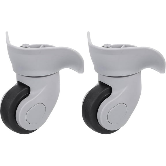 2Pcs Luggage Wheel Replacement, Suitcase Trolley Wheels DIY Repair, Spinner Wheels Luggage Accessories, Swivel Silent Wheel, Grey