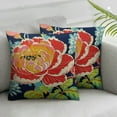 thumbnail image 2 of Nawypu  Flowers Chinoiserie Pillow Covers 2pcs,Peony Pillow Covers Outdoor Decorative Pillow Covers for Couch Bed Sofa Cushion Farmhouse Pillowcases, 2 of 6