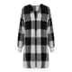 thumbnail image 4 of Chaqueta y abrigo informal de manga larga sin capucha para mujer, de invierno, de polar de doble cara, a cuadros, de manga larga, tipo cárdigan, abrigo, blusa de poliéster, 4 of 5