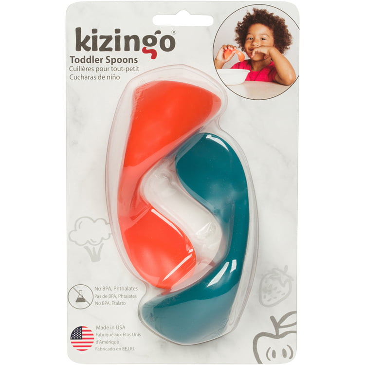 Kizingo Right Handed Toddler Spoon - Water