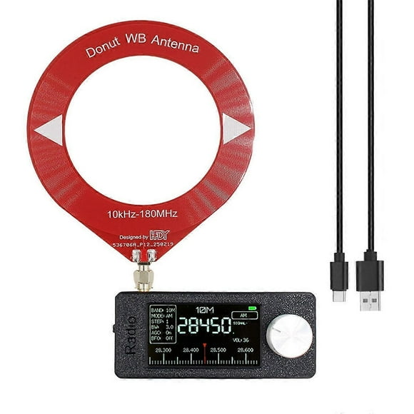 SI4732 Radio 0.5-108mhz LSB USB AM FM Pocket Mini Radio 1.9inch IPS Screen All Band Radio Receiver with Ring Antenna