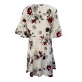 thumbnail image 4 of Aloohaidyvio Dresses Plus Size,Women Casual V-Neck Sexy Ruffle Short Sleeve Printing Pocket Dress, 4 of 6