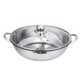 thumbnail image 2 of Olla caliente de acero inoxidable, olla para sopa de dos , tapas transparentes, olla de mesa, olla de Mandarín, utensilios de cocina , 32cm, 2 of 8