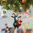 thumbnail image 5 of 2025 New Christmas Goat Creative Ornament Acrylic Hanging Decoration for Christmas Trees/ Christmas Cute Cartoon Goat Ornament D, 5 of 5