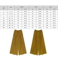 thumbnail image 3 of Womens Pants High Waisted Wide Leg Drawstring Cozy Plus Size Casual Loose Trousers with Pockets Elastic Waist Relaxed Fit Trousers Wide Leg Culottes Pants, 3 of 4