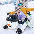 thumbnail image 4 of S SERENABLE Snow Sled 42inch Inflatable Giant Heavy Duty Freeze Resistant PVC with 2 Handles Snowman, 4 of 9