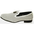 thumbnail image 3 of Stacy Adams Men Shoes Swagger Studded Slip On Satin Black White Formal 25228-111, 3 of 4