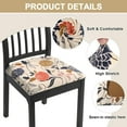 thumbnail image 3 of Dining Chair Seat Covers Set of 6, Stretch Printed Seat Covers for Dining Room Chairs, Soft Removable Washable Chair Seat Protector Seat Cushion Slipcovers for Kitchen, Office, 3 of 6