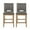 Deep Gray/Weathered Natural, variant on Kiara Contemporary Fabric Upholstered 27 Inch Counter Stools, Set of 2, Deep Gray and Weathered Natural
