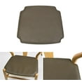 thumbnail image 3 of 3/4" High Density Easy Care Premium Faux Leather Seat Pad for Wishbone CH24 Y Style Chairs (Olive Green 4pcs), 3 of 6