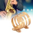 thumbnail image 1 of Ligadura De Saxofón Tenor, Ligadura De Saxofón Tenor De Latón Dorado Talla Conveniente Versátil Para Instrumentos Musicales, 1 of 7