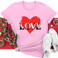 thumbnail image 2 of VKOYWKM Womens Valentine Shirts Romantic Heart Graphic Tees Holiday Valentines Day Tops Short Sleeve Crew Neck Loose Fit Party T-Shirt, 2 of 6