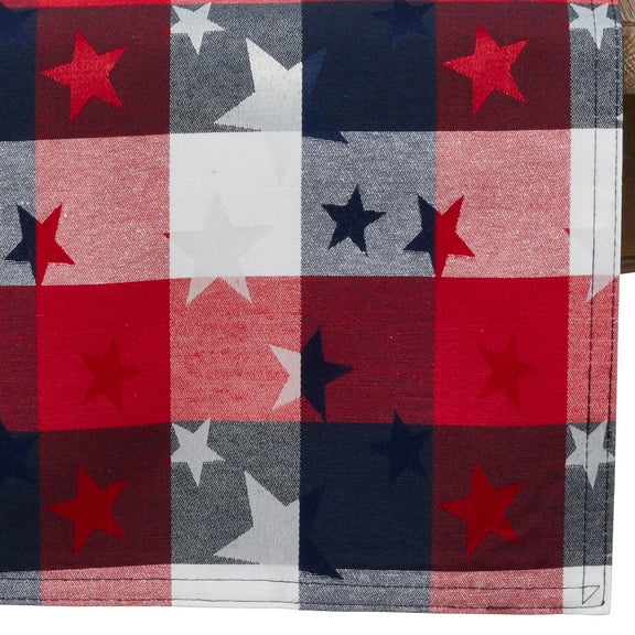 Fennco Styles Checkered Stardom Collection Traditional Plaid Cotton 20 x 20 Inch Cloth Napkins, Set of 4 – Multicolor Dinner Napkins for Banquets, Natinal Holidays, Special Events and Home Décor