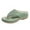 Green, variant on ZTTD Fashion Women Summer Solid Wedges Breathable Slip On Open Toe Sandals Comfortable Beach Shoes Slippers Beige