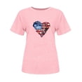 thumbnail image 4 of Camisetas de Manga Corta para las Mujeres Día de la Independencia Impresión Básica Camiseta de Verano, Cuello Redondo Casual Camiseta Blusa, 4 of 4