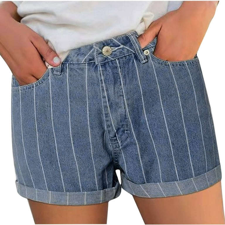 Womens Stretch Jean Shorts Ripped Jeans Sexy Preppy Clothes Lounge