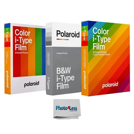 Image of Polaroid Color Film for I-Type + Polaroid B&W Film for I-Type + Polaroid Color Film for i-Type - Color Frames Edition