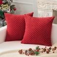 thumbnail image 1 of Fundas de almohada decorativas K KEVIN TEXTILE, 66 x 66 cm, color rojo, juego de 2, 1 of 8