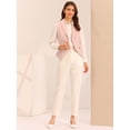 thumbnail image 2 of Chaleco elegante para mujer con doble botonadura y solapa sin mangas Rosa S, 2 of 6