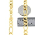 thumbnail image 5 of Nuragold 10K Real Yellow Gold Figaro Link Chain Necklace 16"-30" (2mm-9mm) Italian Jewelry for Men & Women, 5 of 10