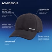 Mission Vented Cooling Performance Hat for Men & Women - Unisex Baseball Cap, Cools When Wet, Black