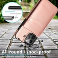 thumbnail image 5 of Entronix Wallet Case Compatible with iPhone 16 Pro Max, Card Holder Flip Cover, Rose, 5 of 7